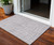 3' X 5' Lilac Purple And Ivory Striped Washable Indoor Outdoor Area Rug