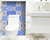 4" x 4" Dark and Light Blue Mosaic Peel and Stick Removable Tiles - 4512839547954