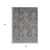 3' X 5' Gray And Pewter Damask Washable Indoor Outdoor Area Rug