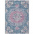 3' X 5' Blue Floral Medallion Washable Indoor Outdoor Area Rug