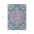 3' X 5' Blue Floral Medallion Washable Indoor Outdoor Area Rug