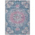 3' X 5' Blue Floral Medallion Washable Indoor Outdoor Area Rug
