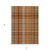 5' X 8' Terra Cotta Plaid Washable Non Skid Indoor Outdoor Area Rug