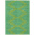 5' X 8' Green And Aqua Geometric Washable Indoor Outdoor Area Rug