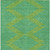 5' X 8' Green And Aqua Geometric Washable Indoor Outdoor Area Rug