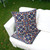 Set of Two 16" X 16" Gray and Orange Blown Seam Floral Indoor Outdoor Throw Pillow Polyester Decor