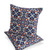Set of Two 16" X 16" Gray and Orange Blown Seam Floral Indoor Outdoor Throw Pillow Polyester Decor