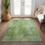 5' X 8' Olive Green And Artichoke Green Abstract Washable Indoor Outdoor Area Rug - Olive Green, Artichoke Green