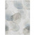 3' X 5' Ivory Blue and Gray Abstract Washable Non Skid Indoor Outdoor Area Rug Contemporary Style - Ivory, Blue, Gray Color