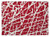 2' X 3' Red and White Abstract Washable Non Skid Indoor Outdoor Area Rug