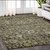 5' X 8' Brown And Beige Oriental Washable Indoor Outdoor Area Rug