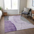 5' X 8' Purple Eggplant And Gray Abstract Washable Indoor Outdoor Area Rug