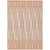 5' X 8' Salmon Gray And Ivory Geometric Washable Indoor Outdoor Area Rug