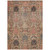 5' X 8' Khaki Terra Cotta And Black Damask Washable Indoor Outdoor Area Rug