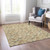 5' X 8' Beige Tan And Taupe Geometric Washable Indoor Outdoor Area Rug
