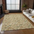 5' X 8' Beige Tan And Taupe Geometric Washable Indoor Outdoor Area Rug