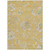 5' X 8' Gold Beige And Fern Green Floral Washable Indoor Outdoor Area Rug