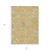 5' X 8' Gold Beige And Fern Green Floral Washable Indoor Outdoor Area Rug
