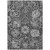 3' X 5' Gray And Ash Gray Damask Washable Indoor Outdoor Area Rug