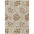3' X 5' Terra Cotta Copper And Beige Floral Washable Indoor Outdoor Area Rug