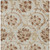 3' X 5' Terra Cotta Copper And Beige Floral Washable Indoor Outdoor Area Rug