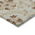 3' X 5' Terra Cotta Copper And Beige Floral Washable Indoor Outdoor Area Rug