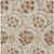 3' X 5' Terra Cotta Copper And Beige Floral Washable Indoor Outdoor Area Rug