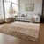 5' X 8' Brown And Beige Ombre Washable Indoor Outdoor Area Rug