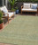 5' X 8' Wheat And Sage Striped Washable Indoor Outdoor Area Rug