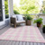 5' X 8' Pink And Gray Plaid Washable Indoor Outdoor Area Rug