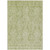 3' X 5' Artichoke Green And Beige Damask Washable Indoor Outdoor Area Rug