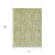3' X 5' Artichoke Green And Beige Damask Washable Indoor Outdoor Area Rug