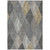 5' X 8' Pewter Gray And Gold Argyle Washable Indoor Outdoor Area Rug