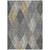 5' X 8' Pewter Gray And Gold Argyle Washable Indoor Outdoor Area Rug