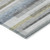 5' X 8' Gray Denim Blue And Sky Blue Striped Washable Indoor Outdoor Area Rug