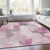 5' X 8' Pink And Silver Abstract Washable Indoor Outdoor Area Rug - 880016855685