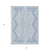 3' X 5' Denim Blue And Ivory Geometric Washable Indoor Outdoor Area Rug
