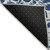 8' Runner Navy and Ivory Floral Washable Non Skid Indoor Outdoor Runner Rug