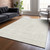 3' X 5' Ivory And Beige Geometric Washable Indoor Outdoor Area Rug Transitional Style - Ivory, Beige Color