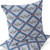 Set of Two 16" X 16" Blue and Gray Peacock Blown Seam Floral Indoor Outdoor Throw Pillow - 606114821847