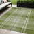5' X 8' Green Black And Ivory Plaid Washable Indoor Outdoor Area Rug