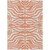 3' X 5' Coral And Ivory Animal Print Washable Indoor Outdoor Area Rug