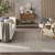 8' X 10' Gray And Ivory Geometric Indoor Outdoor Area Rug