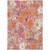 3' X 5' Blush Pink And Orange Floral Washable Indoor Outdoor Area Rug