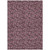 5' X 8' Merlot Mauve And Ivory Floral Washable Indoor Outdoor Area Rug