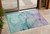 3' X 5' Green Abstract Washable Non Skid Indoor Outdoor Area Rug Transitional Style - Green Color