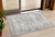 3' X 5' Silver And Gray Floral Washable Indoor Outdoor Area Rug