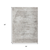 3' X 5' Silver And Gray Floral Washable Indoor Outdoor Area Rug