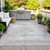 3' X 5' Silver And Gray Floral Washable Indoor Outdoor Area Rug