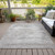 3' X 5' Silver And Gray Floral Washable Indoor Outdoor Area Rug
